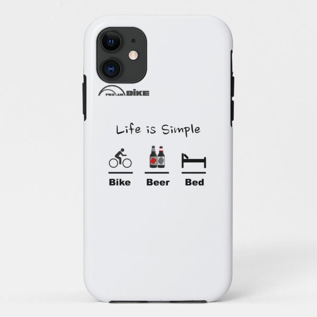 Fährt Fall - Leben einfach rad - Fahrrad - Bier - Case-Mate iPhone Hülle (Rückseite)