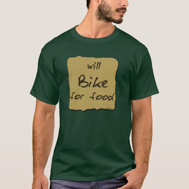 Fährt für Nahrung rad T-Shirt (Vorderseite)