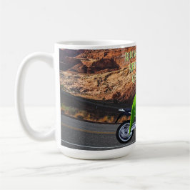 Fahrt in das retirement Custom Gecko Motorrad Kaffeetasse