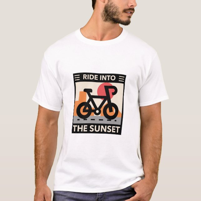 Fahrt in den Sonnenuntergang T-Shirt (Vorderseite)