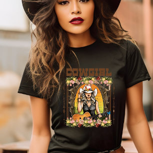 Fahrt in den Sonnenuntergang: Western Cowgirl Adve T-Shirt