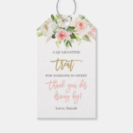 Fahrt mit Babydusche Rosa Blüte Geschenkanhänger