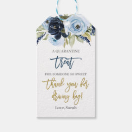 Fahrt mit blauer Blume Geschenkanhänger