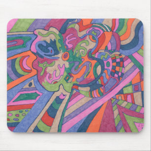 Fahrt mit dem Groovy Rainbow, abstrakt Mousepad