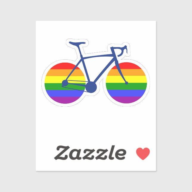 Fahrt mit dem Pride Bike Aufkleber (Blatt)