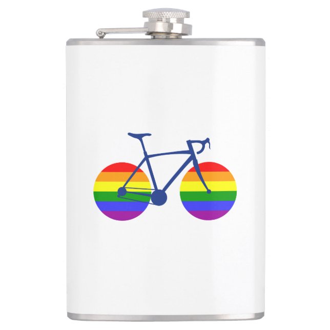 Fahrt mit dem Pride Bike Flachmann (Vorderseite)