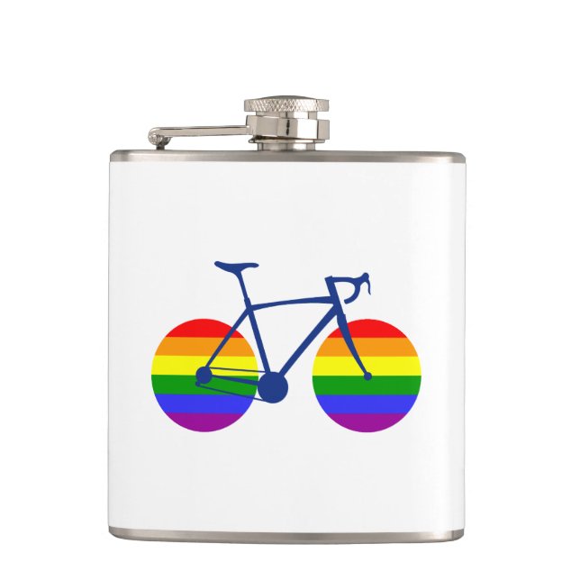 Fahrt mit dem Pride Bike Flachmann (Vorderseite)