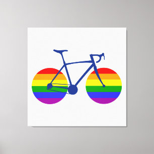 Fahrt mit dem Pride Bike Leinwanddruck