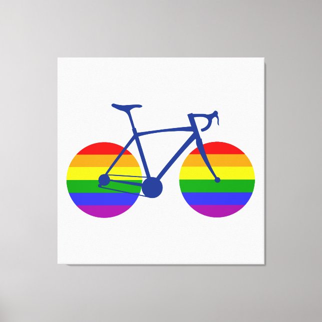 Fahrt mit dem Pride Bike Leinwanddruck (Vorderseite)