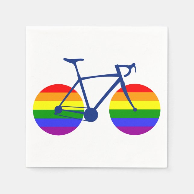 Fahrt mit dem Pride Bike Serviette (Vorderseite)