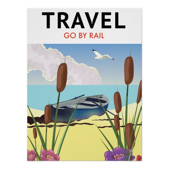 Fahrt mit der Bahn Poster (Vorderseite)