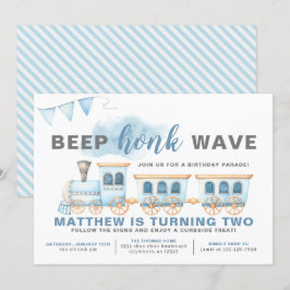 Fahrt mit der Bahn zum Geburtstag Einladungs-Junge Einladung