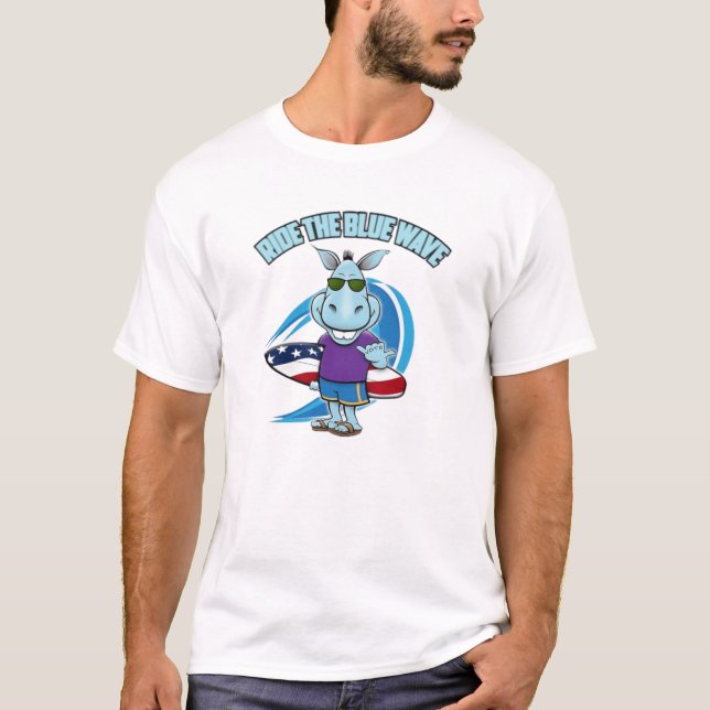 Fahrt mit der blauen Welle T-Shirt (Vorderseite)