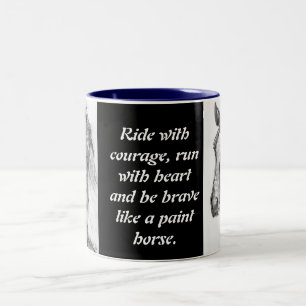 Fahrt mit Mut Zweifarbige Tasse