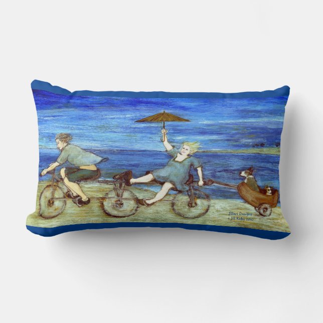 Fahrt mit Tandem Fahrrad Lendenkissen (Vorderseite)