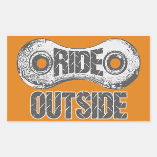 Fahrt nach draußen rechteckiger aufkleber