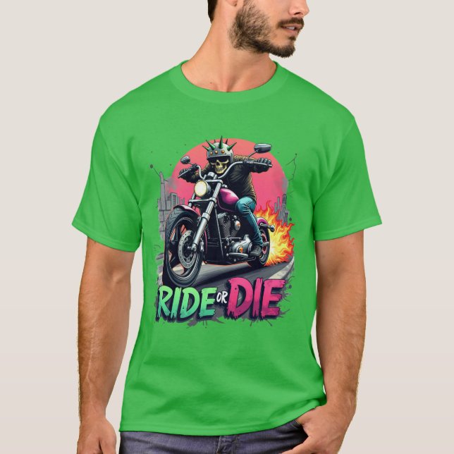 Fahrt oder Die - Fett Stadtfahrer Grafik Design T-Shirt (Vorderseite)