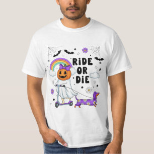 Fahrt oder Die - Niedlicher Halloween Pumpkin Ghos T-Shirt