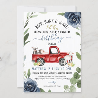 Fahrt von der Farm zum Geburtstag Einladung