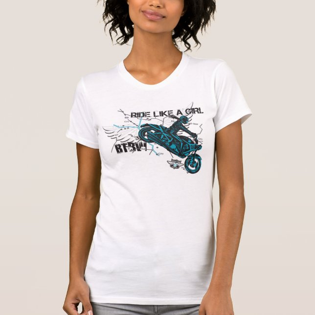 Fahrt wie ein Mädchen T-Shirt (Vorderseite)