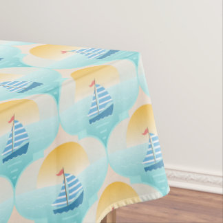 Fahrt zum Beach Sailor Boat Tischdecke