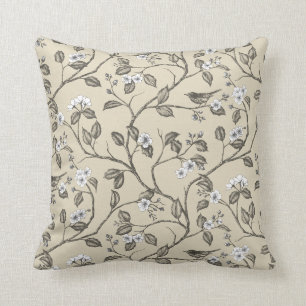 Fahrt zum Chateau Warbler Beige Kissen Kissen