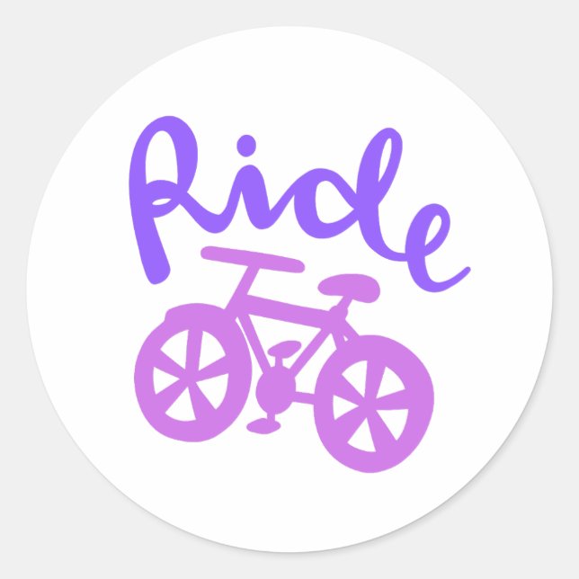 Fahrten, Lila und rosa Design Runder Aufkleber (Vorderseite)