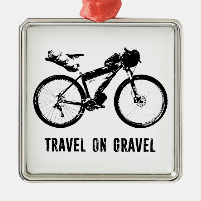 Fahrten mit dem Kies-Fahrrad Ornament Aus Metall (Vorne)