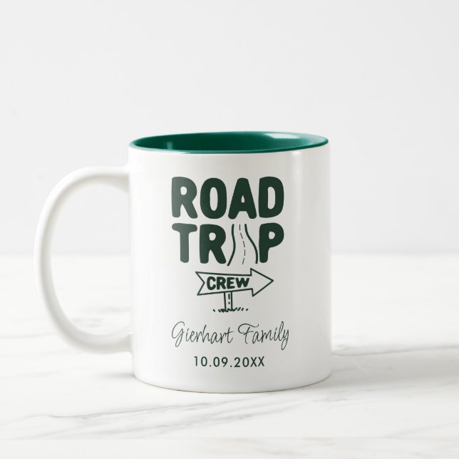 Fahrtreppe für die ganze Familie Zweifarbige Tasse (Links)