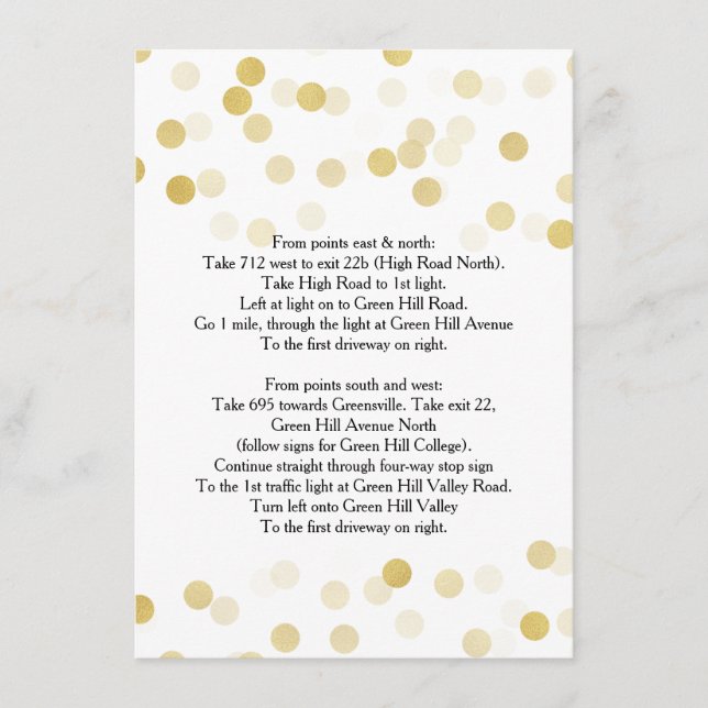 Fahrtrichtung Hochfahren Gold Foil Glitzer Light Begleitkarte (Vorderseite)