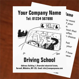 Fahrunterricht Fahren Cartoon Design Flye Flyer