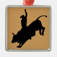 Fahrwiderlicher Stier-Reitrodeo-Cowboy oben