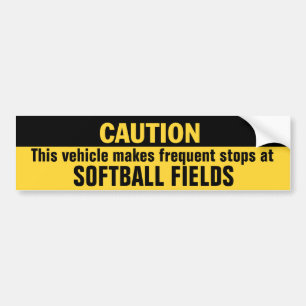 Fahrzeug macht oft Stöcke auf Softballfeldern Autoaufkleber