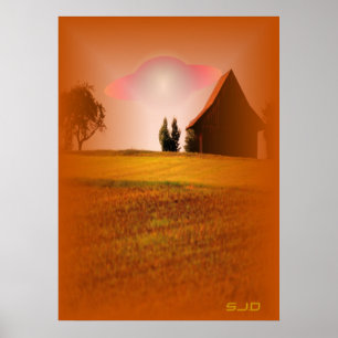 FAHRZEUG ÜBER HAUS - POSTER