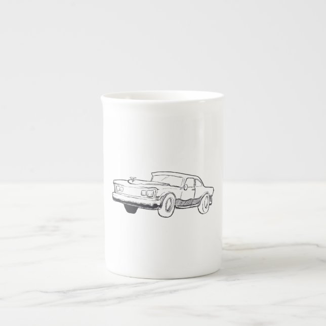 Fahrzeugdarstellung Prozellantasse (Vorderseite)