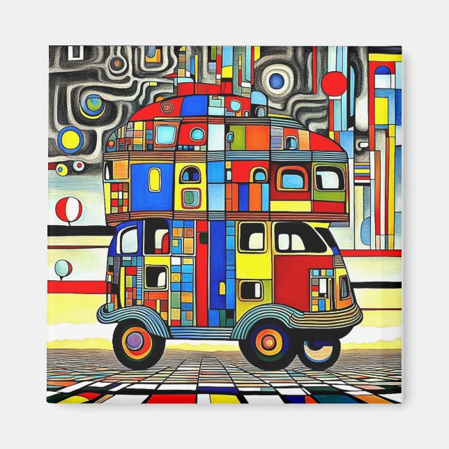 Fahrzeuge auf Rädern 7 Magnet (Vorne)