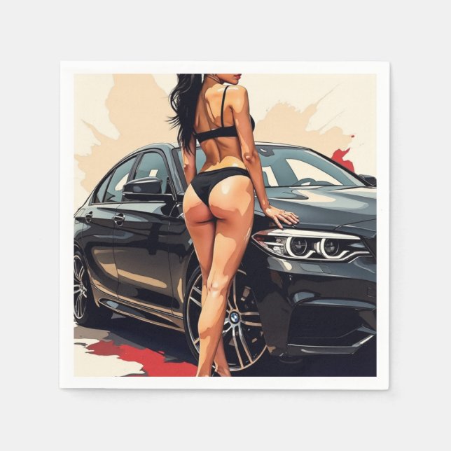 Fahrzeugmodell Serviette (Vorderseite)
