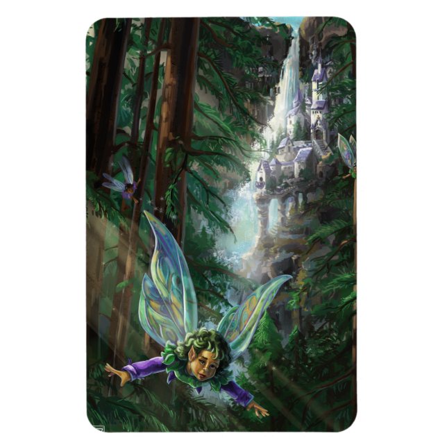 Faia und Burgen Fantasy Kunst, Dichtung und Musik Magnet (Vertikal)