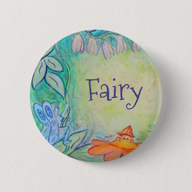Faiblumen Garden Art Custom Button Buttone (Vorderseite)