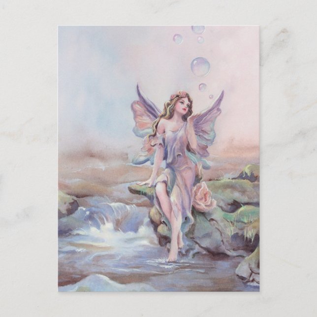 FAIERIE BUBBLES von SHARON SHARPE Postkarte (Vorderseite)