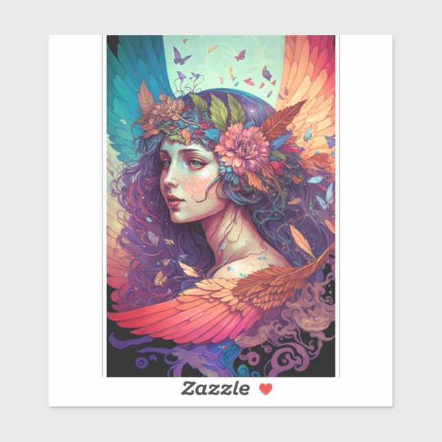 Faiful Fairy Angel Wings Fantasy Art Aufkleber (Blatt)