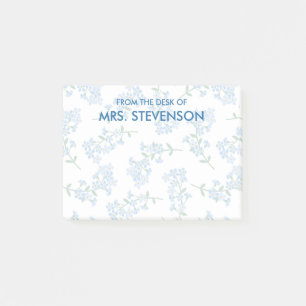 Faint Hübsch Vergiss mich nicht Blumenmuster Name  Post-it Klebezettel