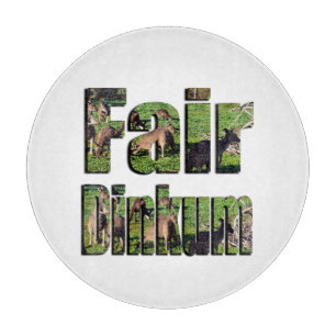 Fair Dinkum Aussie Slang Word with Kangaroos, Schneidebrett