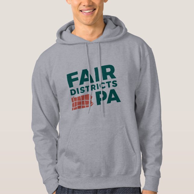 Fair Districts PA Classic Grey Hoodie (Vorderseite)