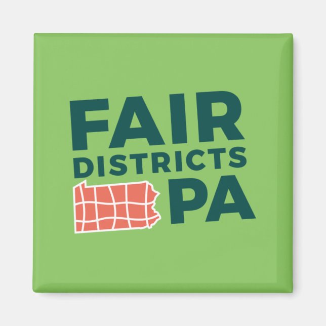 Fair Districts PA Limon Logo Small Magnet (Vorne)