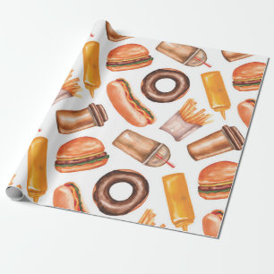 Fair Food Wrapping Paper Geschenkpapier