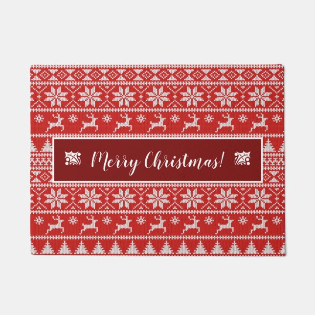 Fair Isle Christmas Fußmatte (Vorderseite)