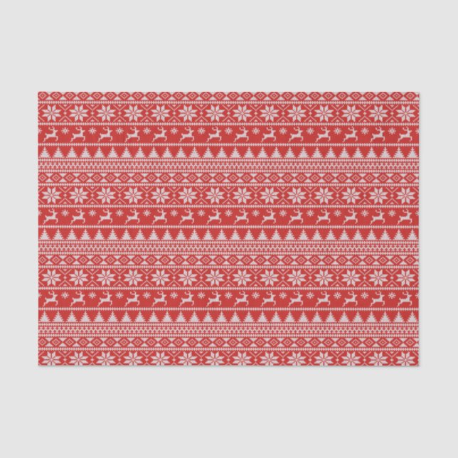 Fair Isle Christmas Seidenpapier (Vorderseite)
