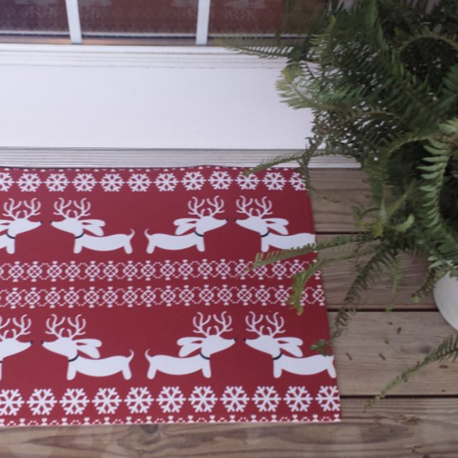 Fair Isle Dackel Weihnachten Doormat Dackel Hund Fußmatte (Von Creator hochgeladen)