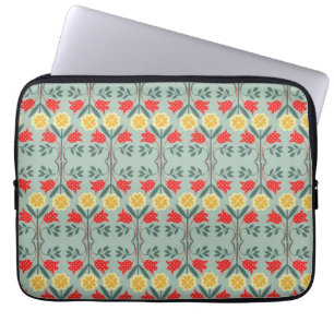 Fair Isle Fairisle Blumengestaltung Retro-Hipster- Laptopschutzhülle
